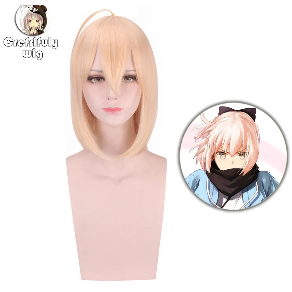 Fate/Grand для сабля КИНОМОТО Сакура блондинка короткие косплэй парик синтетические