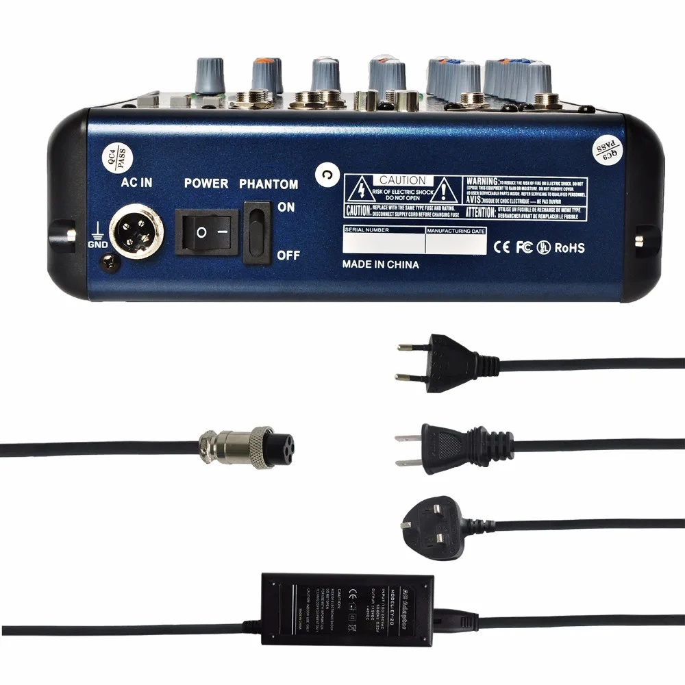 Freeboss SMR6 Bluetooth USB Запись 2 моно + стерео 6 каналов 3 диапазона EQ 16 DSP эффект