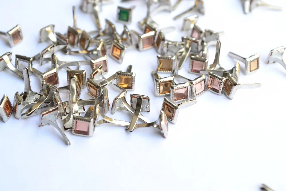 Фотоальбом сделай сам 8 мм разноцветные металлические гвозди brads с алмазным