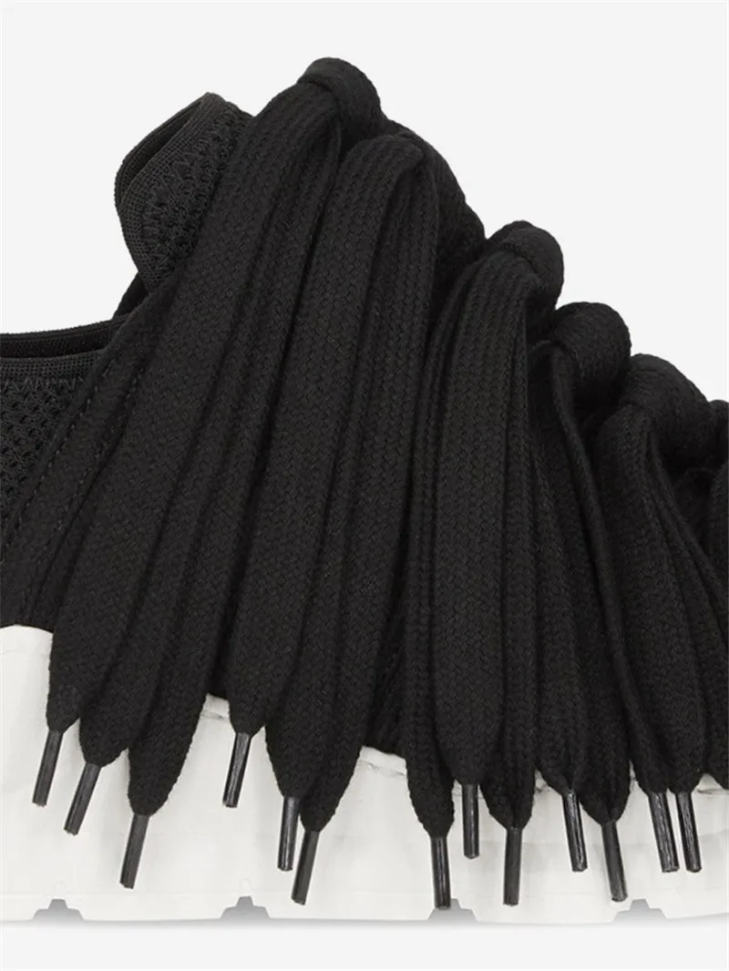 Prova Perfetto tassels женские кроссовки дышащая сетчатая трикотажная обувь женские кроссовки на танкетке черная повседневная обувь Basket Femme
