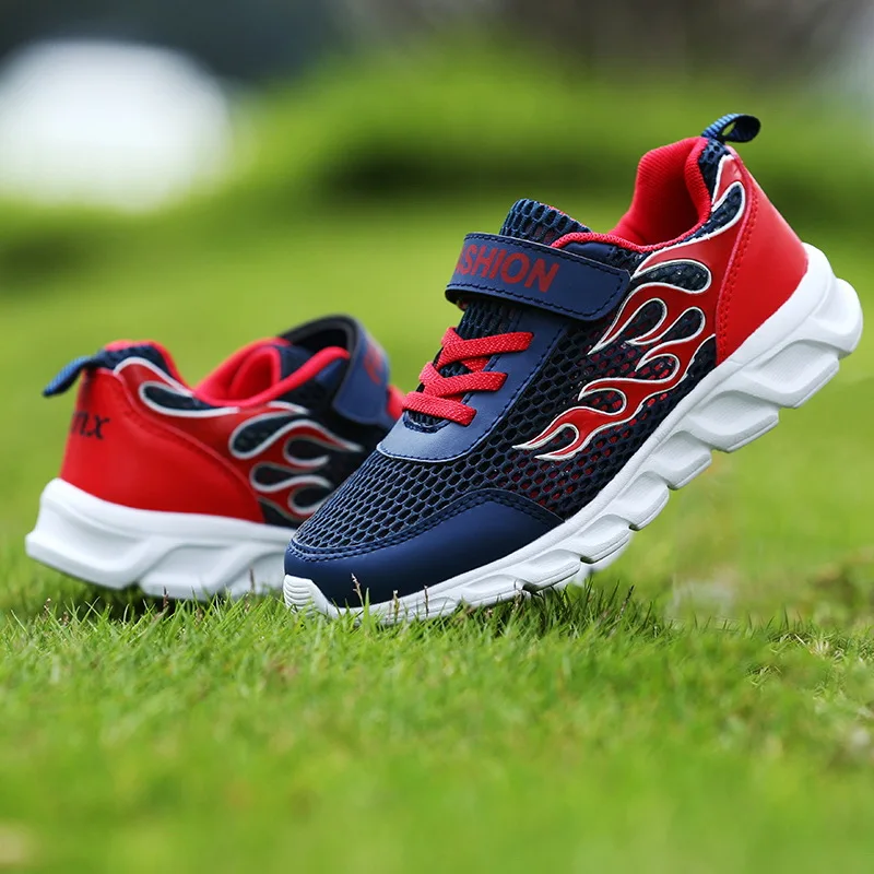 Кроссовки сетчатые для мальчиков прогулочные треккинговые улицы спортивная