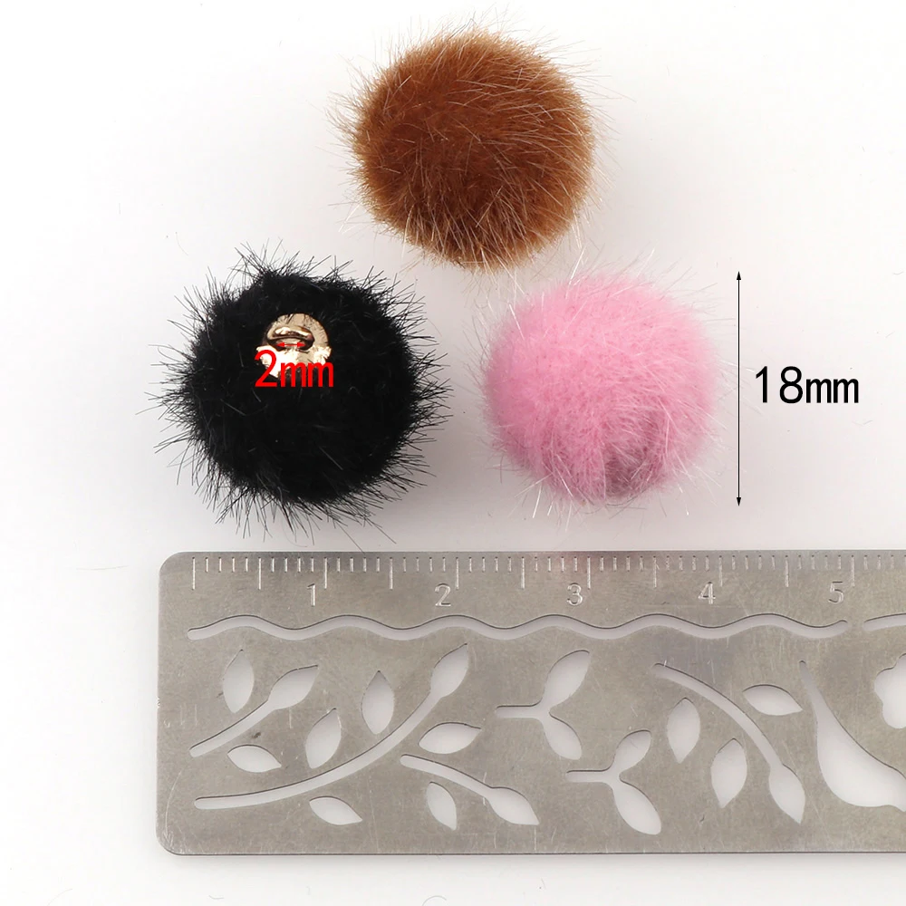 Бусины из искусственного меха норки для изготовления ювелирных изделий подвески