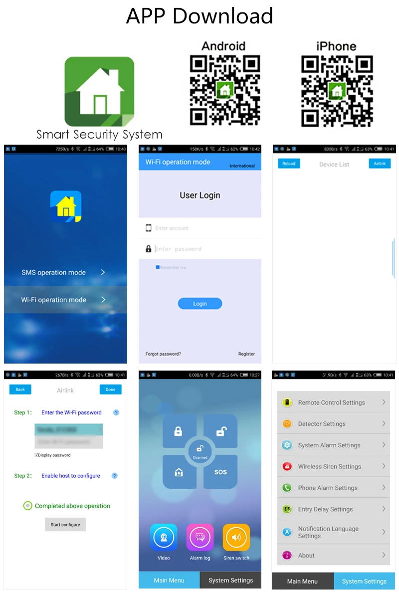 Беспроводной Wi-Fi GSM домашняя охранная сигнализация ЖК-Голосовая русская для дома Burglarproof Противоугонная SMS вызов Android IOS приложение
