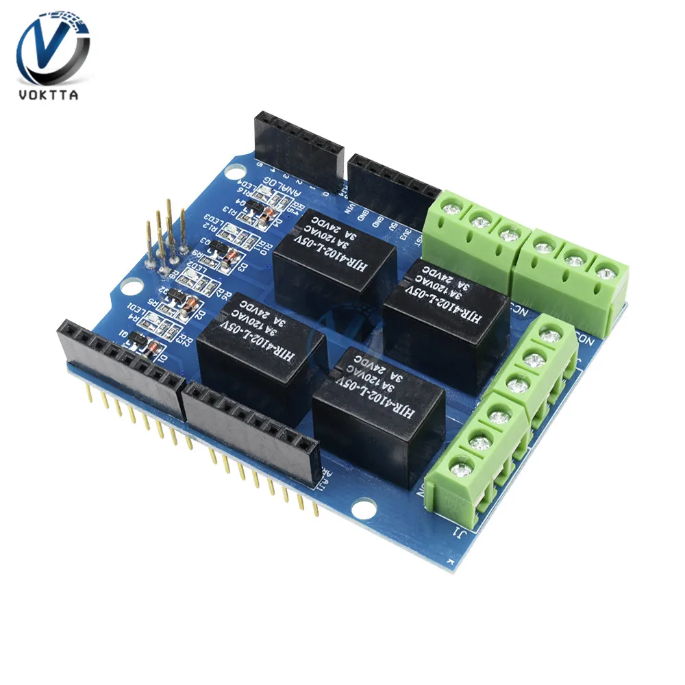 5 V 4 канальный Релейный модуль расширения для Arduino сигнала Управление Мощность
