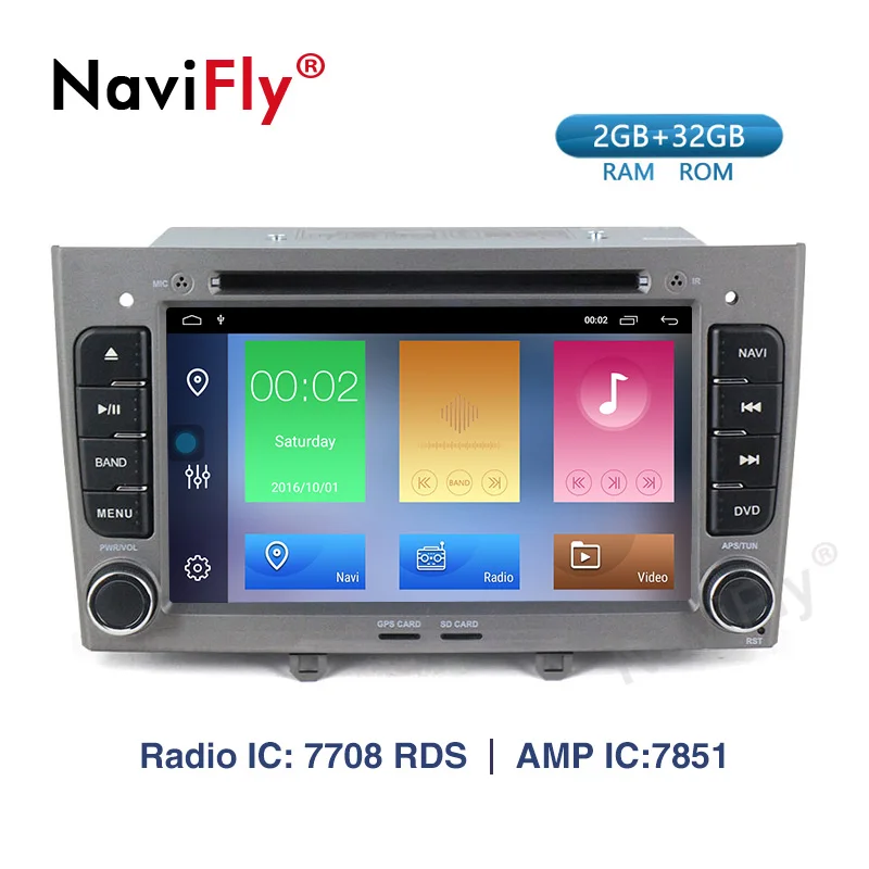 2+ 32G Android 9,1 Автомобильный dvd Радио gps навигация для PEUGEOT 308 2007-2013408 2011- мультимедийный плеер wifi RDS