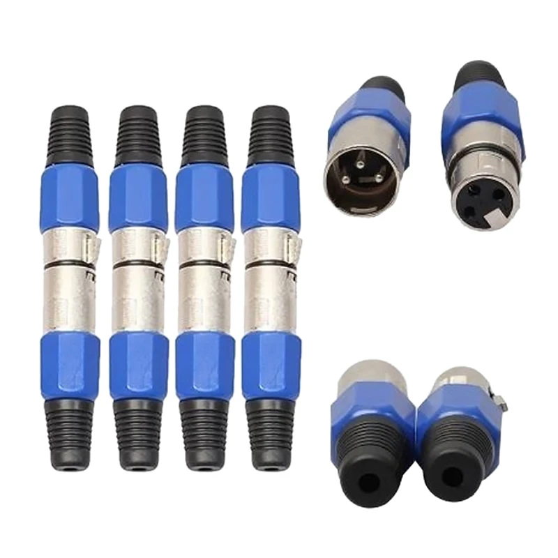 2 шт. 3 контакта разъем XLR женский + мужской для микрофона аудио адаптер