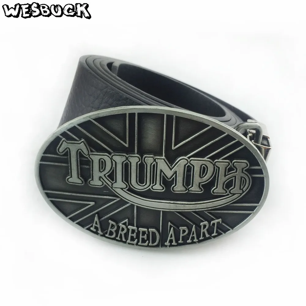 WesBuck бренд TRIUMPH мотоциклы A Breed часть пряжка для ремня овальная металлическая 4 см