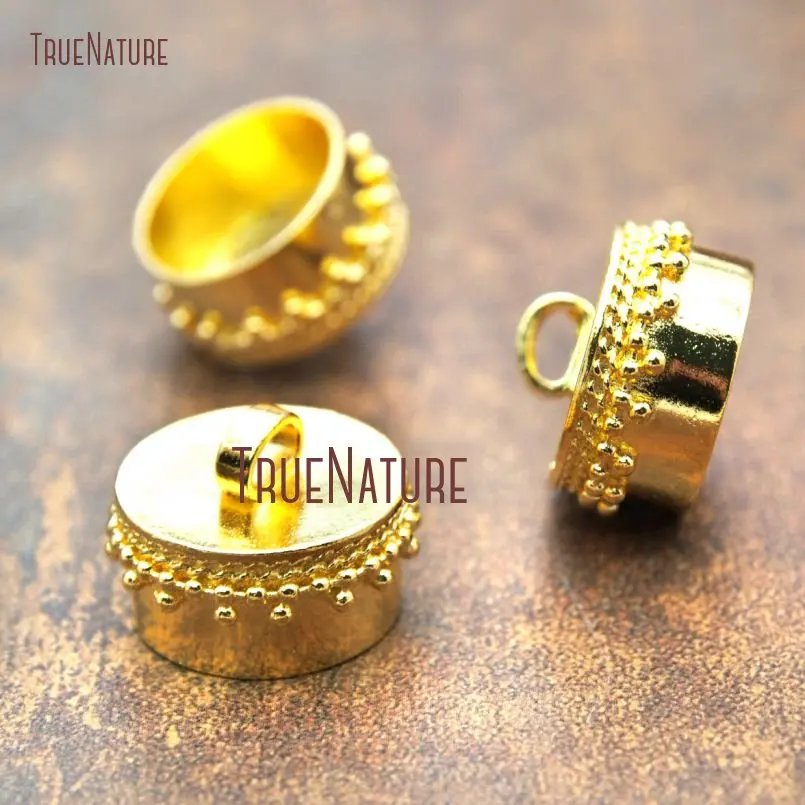 

20 шт., медные шапочки для бижутерии, 20 х15 мм