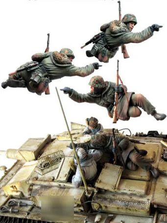1/35 фигурки из смолы, немецкий солдат, 1 шт., модельные наборы