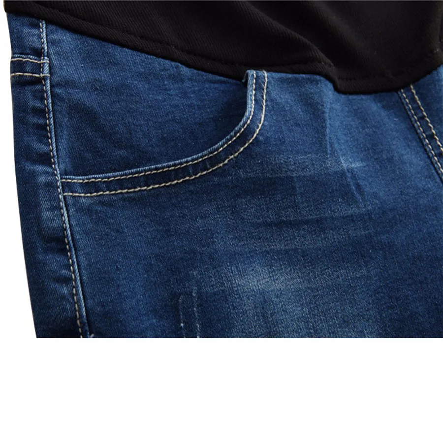 Мода для беременных шорты женщин Короткие штаны джинсы мама лето синий плюс