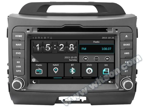 7 &quotемкостный сенсорный экран специальный автомобильный DVD для Kia Sportage (SL) 2010 2016 &amp