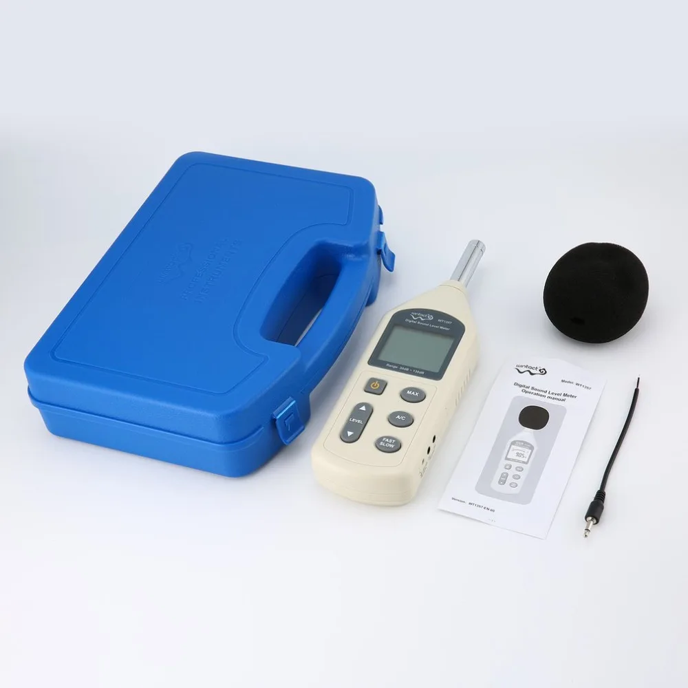 Цифровой измеритель уровня звука с ЖК дисплеем шума и громкости децибел Тестер