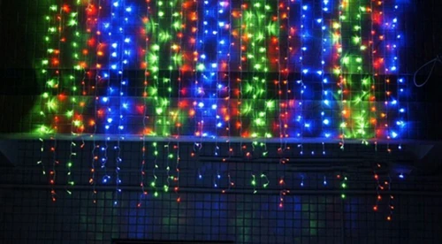 changeable Наружное художественное оформление, 3.5m96leds гирлянда типа занавеса из светодиодной ленты 220 V/110 V свет сада Рождественская гирлянда декоративные огни - Испускаемый цвет: changeable