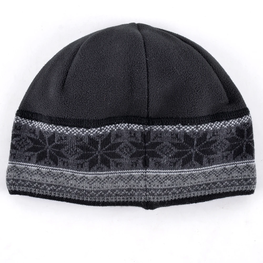 Мужские Skullies для катания на коньках, толстая дизайнерская шапочка со снежинками, вязаные кепки для мальчиков, шапочки, зимние плюшевые шапки для мужчин