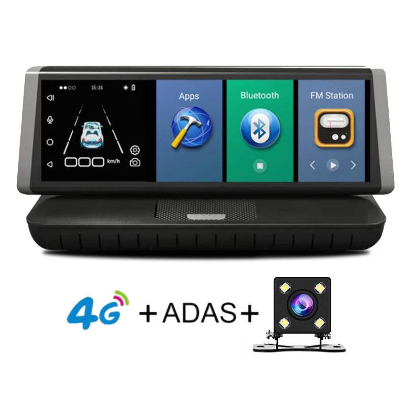 8 дюймов 4G ADAS Автомобильный видеорегистратор камера Android 5,1 Dashcam регистратор Full HD 1080P видео рекордер двойной объектив Видеорегистраторы Gps навигация