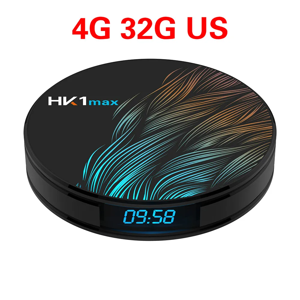 4G 32G US HK1MAX Android 9,0 Smart tv Box 2,4G/5G Wifi RK3328 четырехъядерный BT 4,0 телеприставка 3D 4K 1080P медиаплеер спутниковый ресивер коробка - Цвет: 4G 32G US