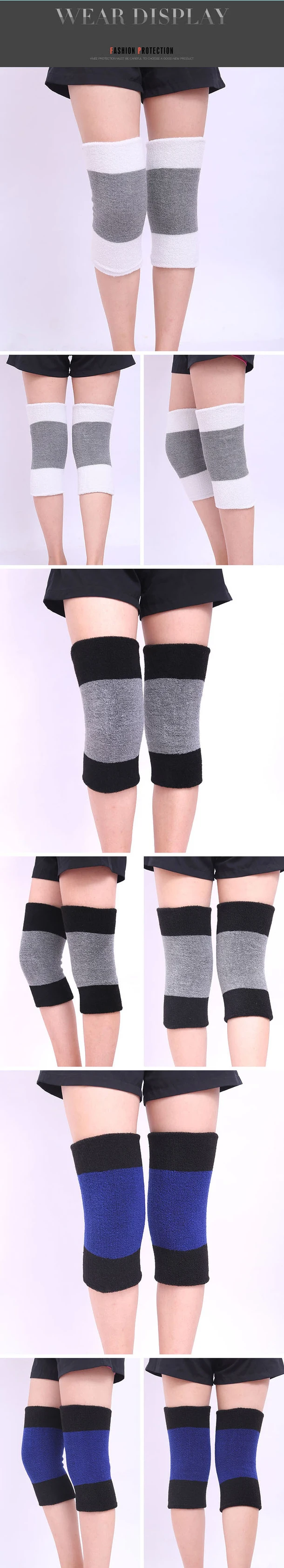 1 Pair Outdoor Sports Riding Warm Knee Pads Protector Protective Elastic Thermal Winter Protection Thin Kneepad Kneecap Kneelet