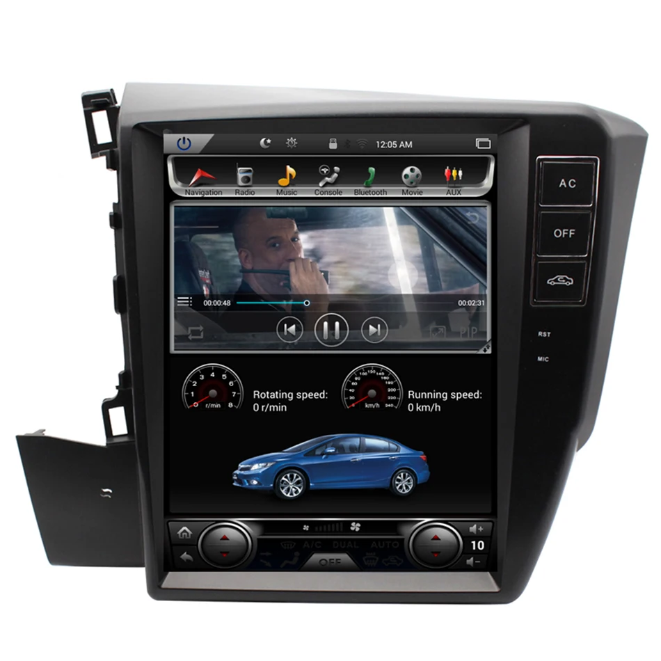 10 4 &quotAndroid 6 0 четырехъядерный автомобильный dvd плеер для Honda Civic 2012 2013 2014 2015 GPS
