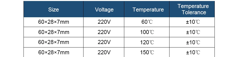 LJXH 60x28x7 мм 12 В 2 шт./лот PTC нагревательный элемент нагреватель пластины 60/120/180 градусов постоянной температуры воздуха нагреватель