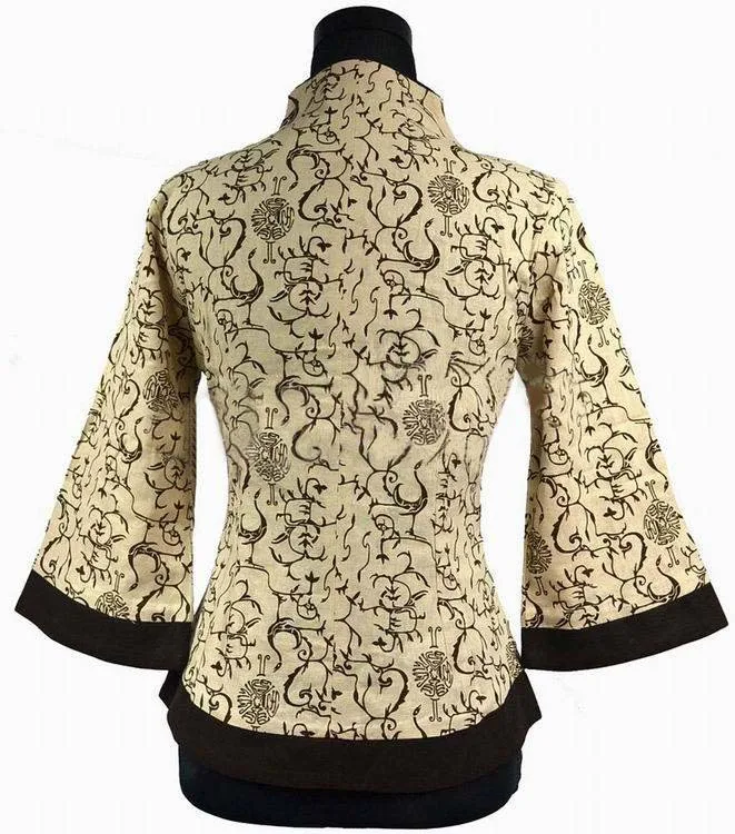 Женский костюм Тан из 100% хлопка в китайском стиле Весенняя традиционная модель