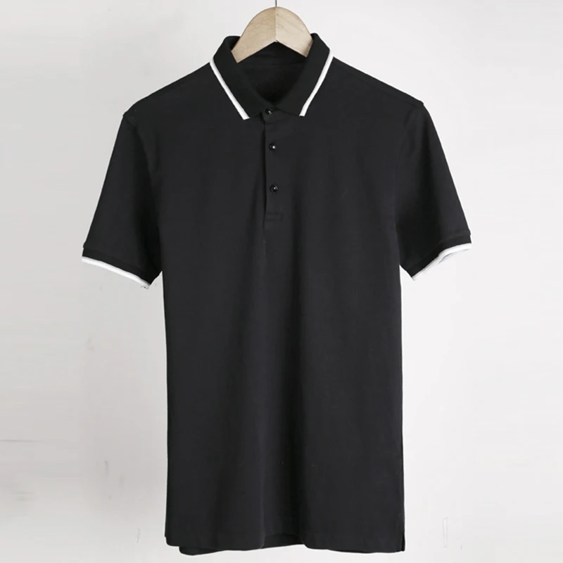 Летний новый британский ветер Мужская футболка поло слим бренд одежды для мужчин