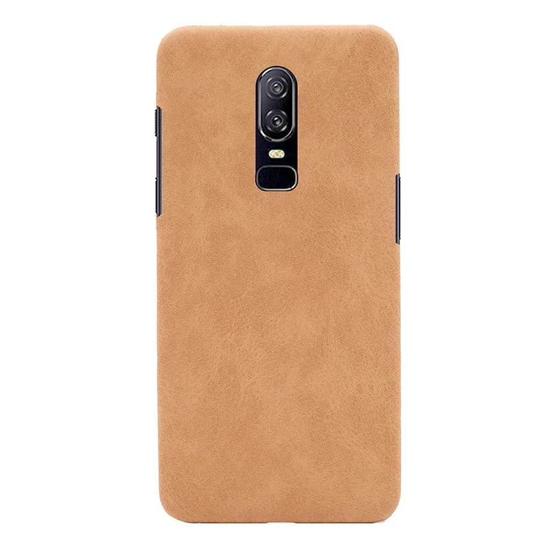 For Oneplus 6 Case PU Leather Hard Plastic Back Cover Phone Oneplus6 One plus Six 2018 funda |