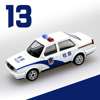 13 Моделирование 1: 64 Jetta Elan Wuling Hongguang Gold Cup, городское управление, Полицейская машина 01-24 модель автомобиля из сплава - Цвет: 13