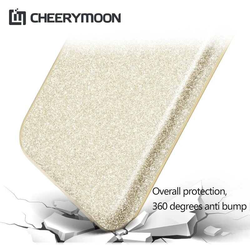 CHEERYMOON Makeup Series Bling Case For iPhone X 7 5 5s 6 6s Plus Fluorescent Flash Powder Glitter Back Cover Cell Phone Cases |