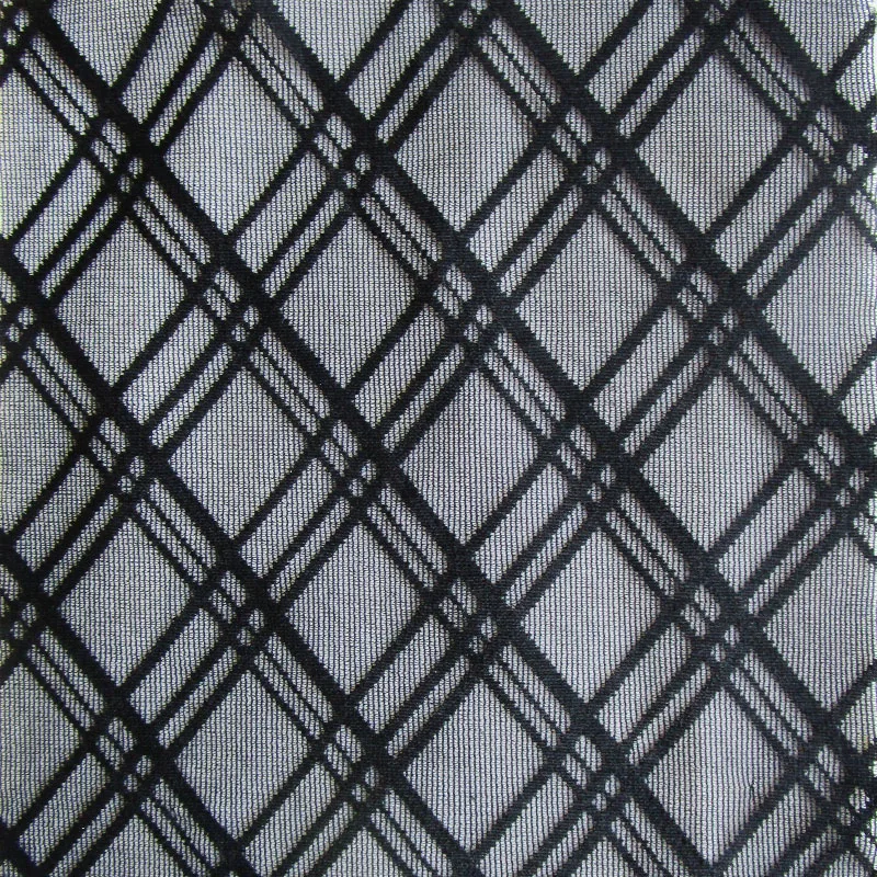 Французская Классическая клетчатая прозрачная эластичная кружевная ткань для