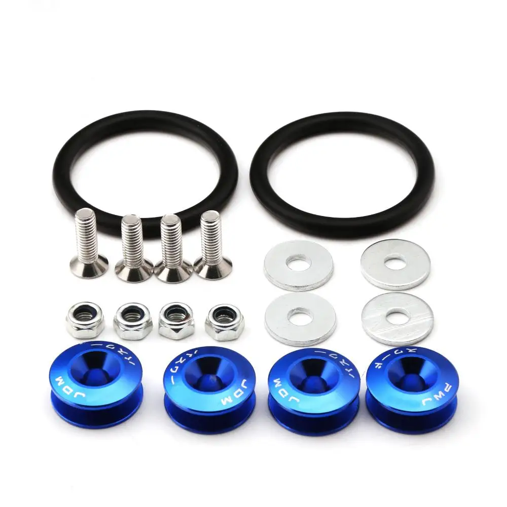 blue JDM стиль алюминиевый бампер Quick Release крепежи крыло шайбы для Honda Civic Integra и универсальный автомобиль - Цвет: blue