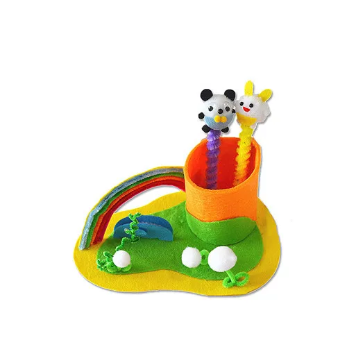 3 Kid DIY ремесла Ручное шитье для поделок ремесло набор нетканые ткани игрушки Ручка, содержащая, искусство и ремесла обучающая игрушка для детская ручка держатель - Цвет: 3