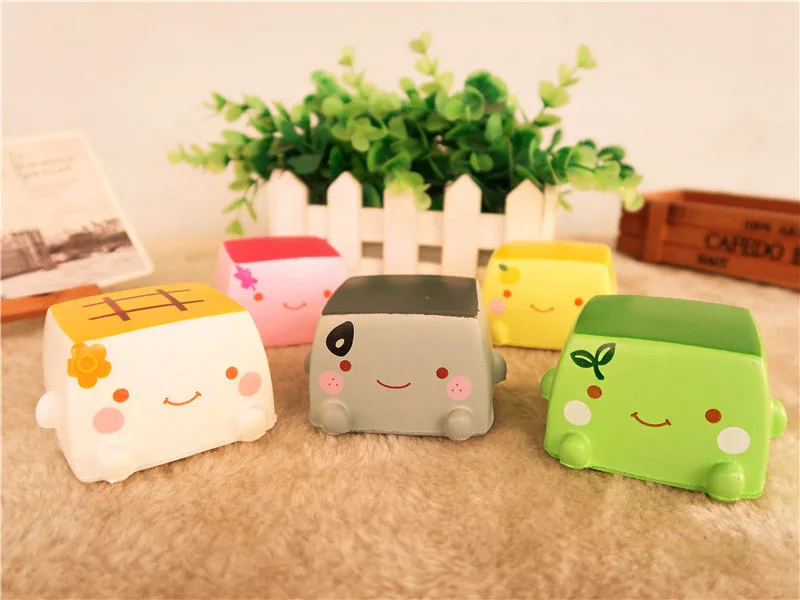Kuutti Squishy 30 шт. Новинка милый тофу Kawaii аниме японские фасоль Curd оригинальная