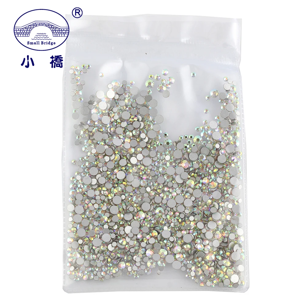 Ss6-Ss16 3D круглые смешанные Стразы для одежды для украшения ногтей 1440 Pz Кристаллы с плоской задней частью аппликация каменные Стразы X016