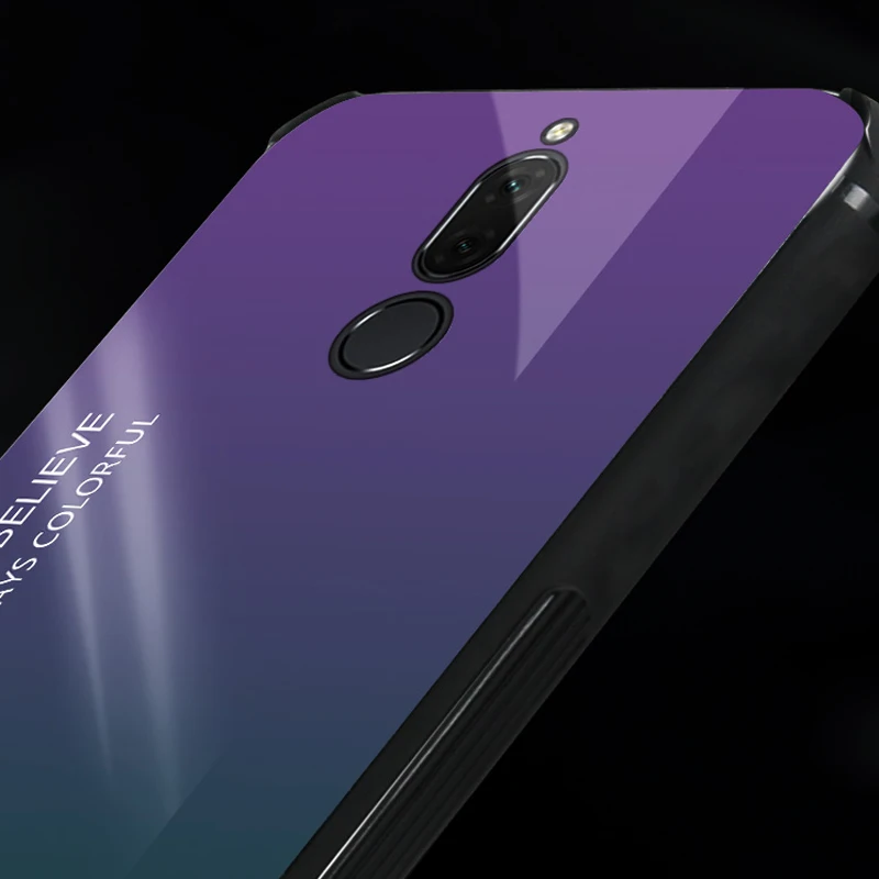 Роскошный Жесткий чехол из закаленного стекла с градиентом для Huawei P10 Lite Nova 3i Capa