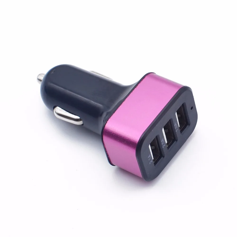 YUSEE стайлинга автомобилей 3-USB автомобиля Зарядное устройство адаптер Порты 2.1A