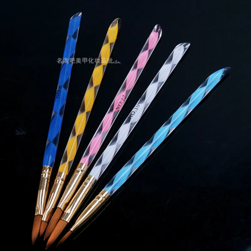 

5Pcs New Acrylic 3D Painting Drawing UV Gel DIY Brush Pen Tool Nail Art Set NT41