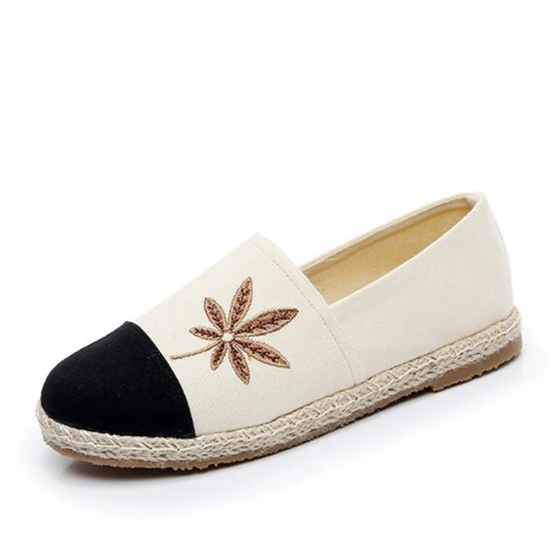 Fashion casual women shoes spring summer new small white round head shallow mouth maple leaf flat comfort mm438 | Обувь