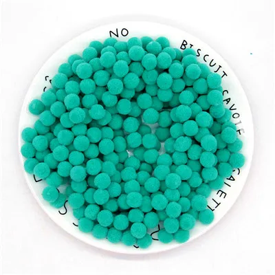 04 mint green 10 мм пушистый помпон плюшевые поделки помпоны ручной работы помпоны бриколаж помпон пушистый мануалид домашний декор швейные принадлежности 100 шт - Цвет: 04 mint green