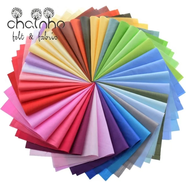 Смешанный однотонный хлопковый комплект для лоскутных стеганых тканей набор