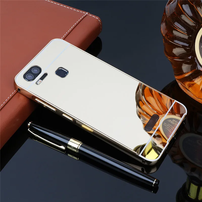 Для Asus Zenfone 3 Zoom ZE553KL чехол пластинчатый металл рамка с зеркалом для задней крышки