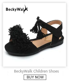 BeckyWalk/модные сандалии для девочек; летние туфли с бантиком для принцессы; детские сандалии с открытым носком; обувь для девочек; Студенческая обувь; CSH669