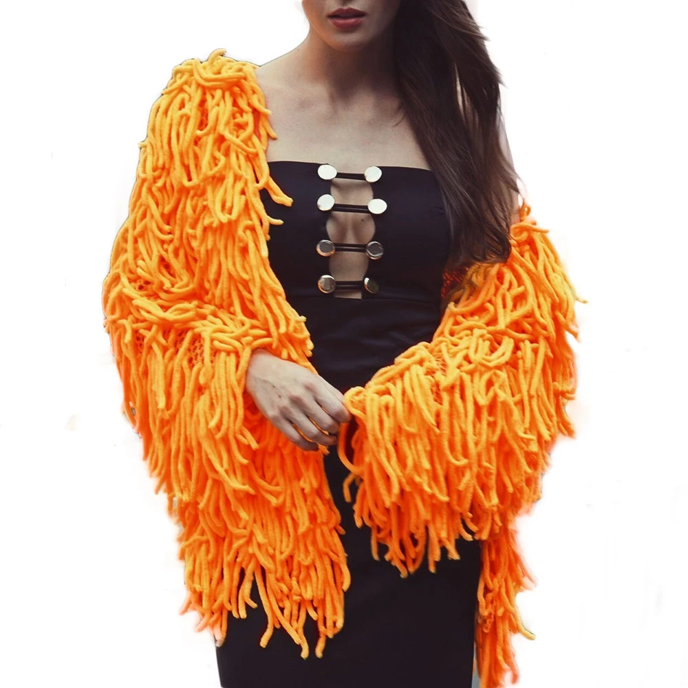 WISSTT 2018 Зимняя мода искусственный мех пальто для женщин с длинным рукавом тканые