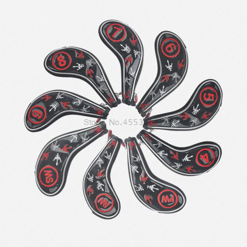 Новый 9 шт./компл. чехол для головы гольфа Джордж Спирит утюги на молнии из