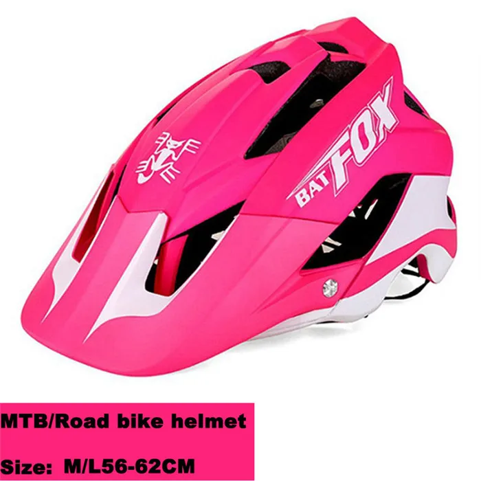 BATFOX bike helmet bat fox mtb cycling helmet integrally-molded women bicycle helmet man road bike mtb casco ciclismo bicicleta - Цвет: F-659-pink size