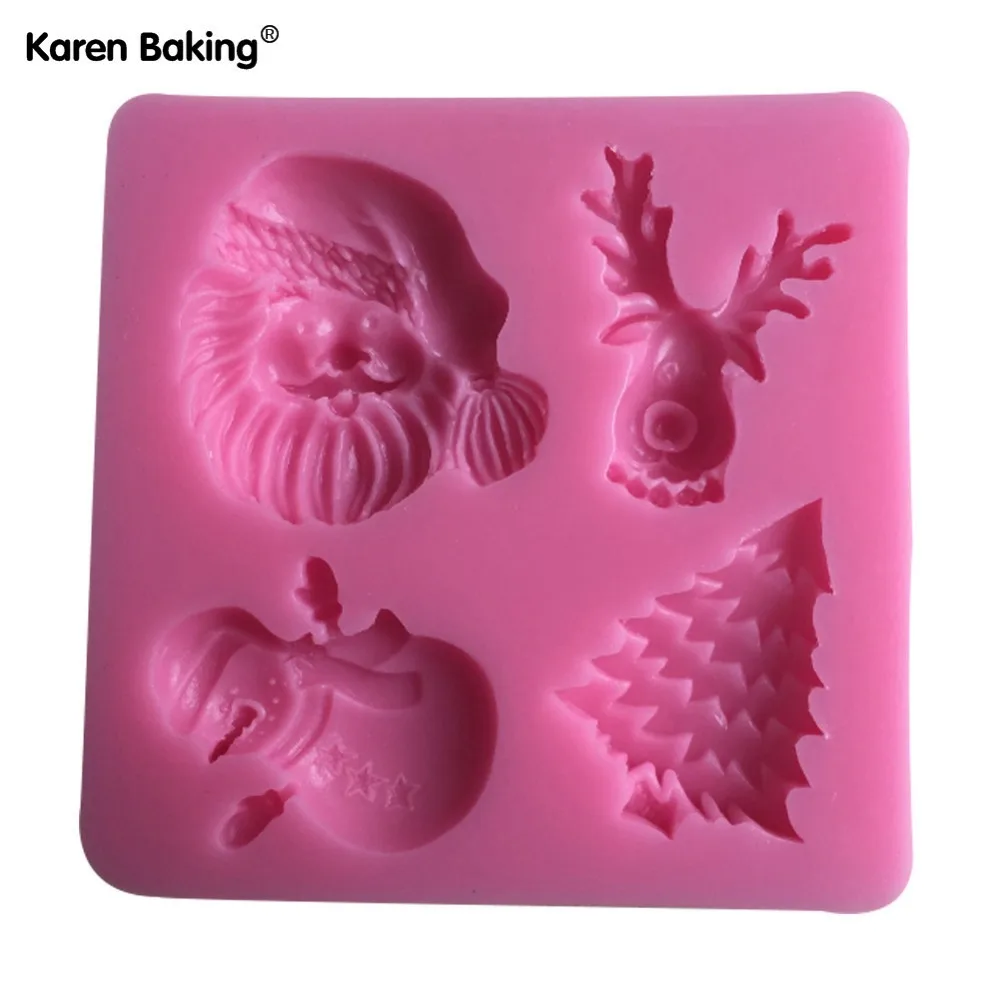 1PCS Santa Claus Chocolate Candy Jello 3D Silicone Mold Mould Cake Tools Bakeware Sugar Craft Soap -C034 | Дом и сад