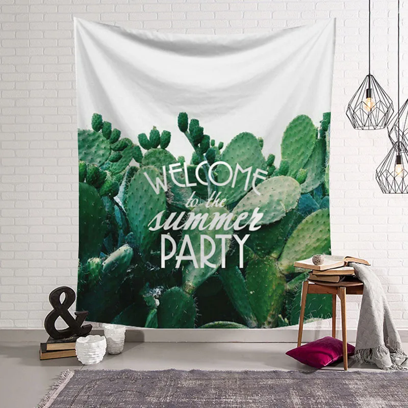 Добро пожаловать на летнюю вечеринку гобелен висячие украшения дома настенное