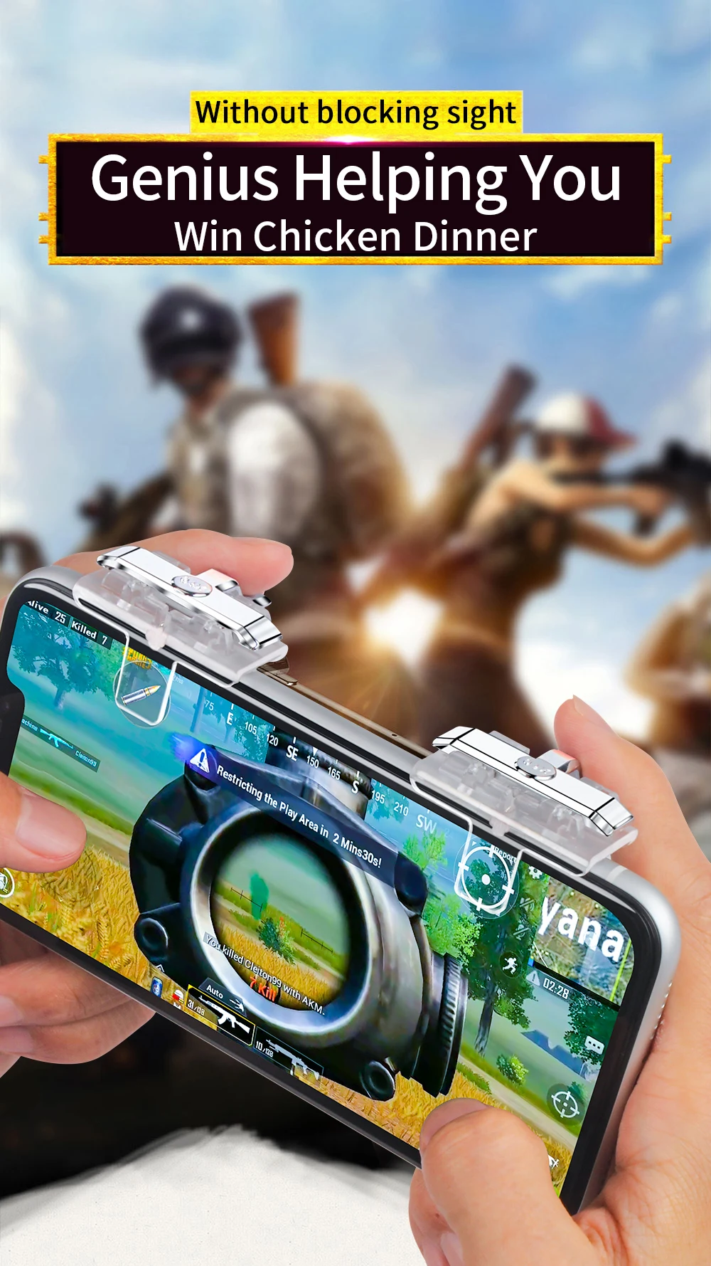 Essager геймпад джойстик для PUBG мобильный джойстик триггер огонь Кнопка цель L1 R1 ключ L1R1 шутер контроллер, геймпад для Android