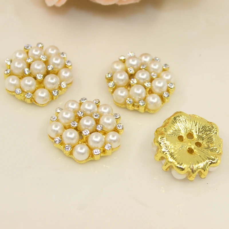 2018 Новое поступление распродажа золотые пуговицы со стразами 23 мм 10 шт. для колес