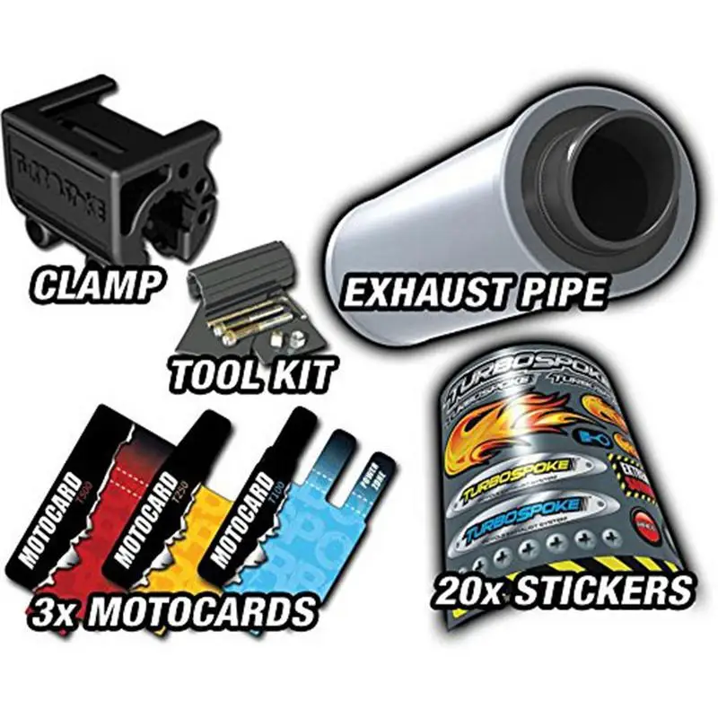Серебристый велосипедный турбо мотоцикл выхлопная труба с шестью видами