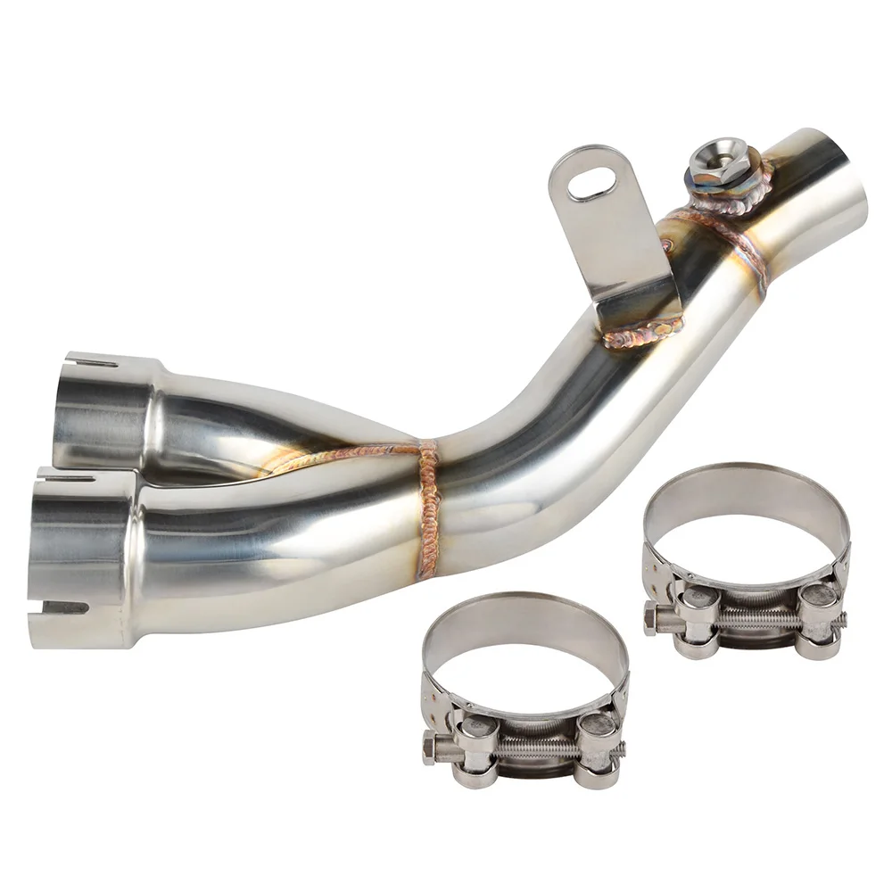 NICENC Motorcycle Stainless Steel Mid Pipe Decat Eliminator Race Exhaust For Yamaha YZF-R6 YZF R6 2006-2018 2019 2020